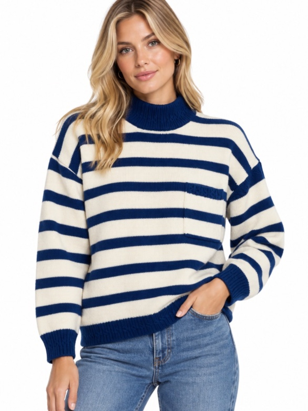 White and Warren Cashmere Stripe Sweater NWT